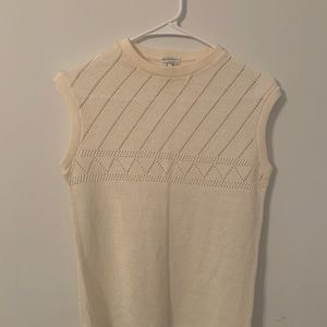 cream saks fifth anne klein sweater vest